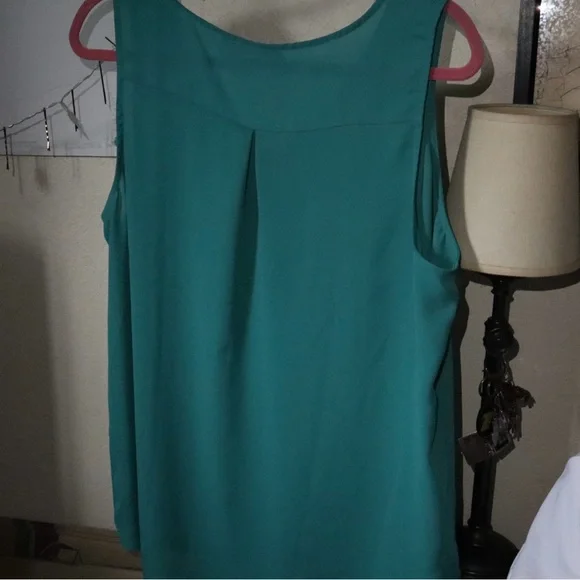 Apt. 9 Teal Sleeveless Blouse - Picture 4 of 7